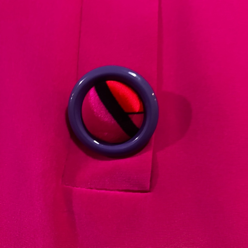 Papell Pucci inspired 100% silk fuchsba Barbie doll pink.Yes - Picture 8 of 11